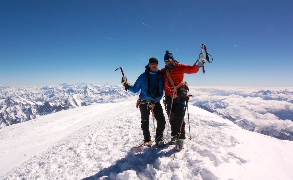 Mt.Blanc 4810 m,  zum höchsten Berg der Alpen über den Normalweg