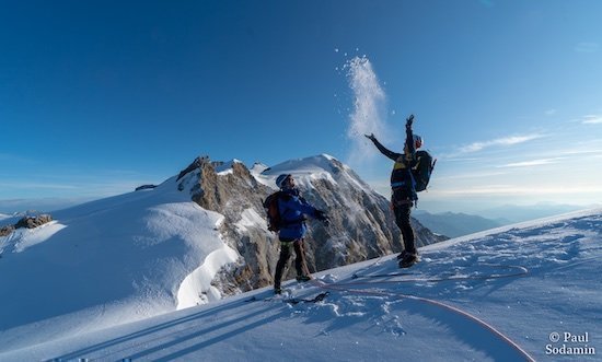 Mont Blanc 4810 m,  mit 72 Jahren am Gipfel