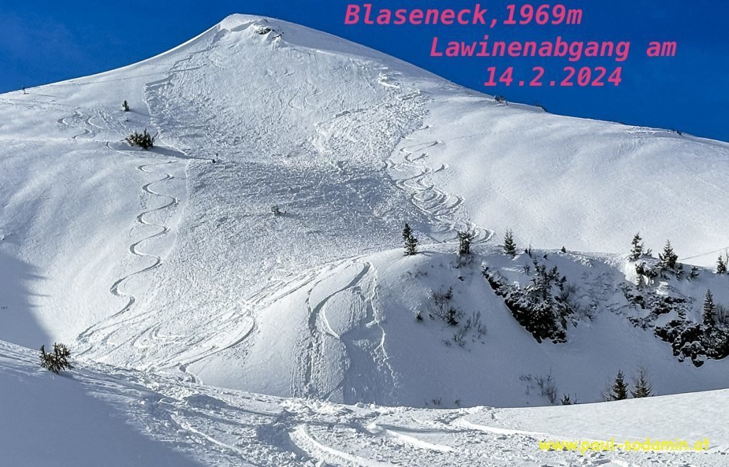 Lawine am Blaseneck, 1969m