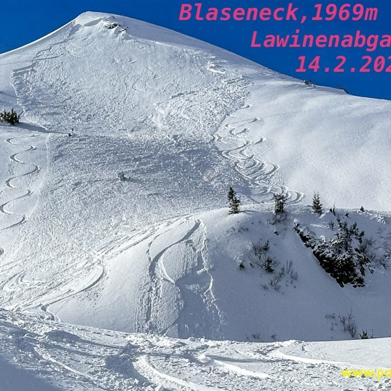 Lawine am Blaseneck, 1969m