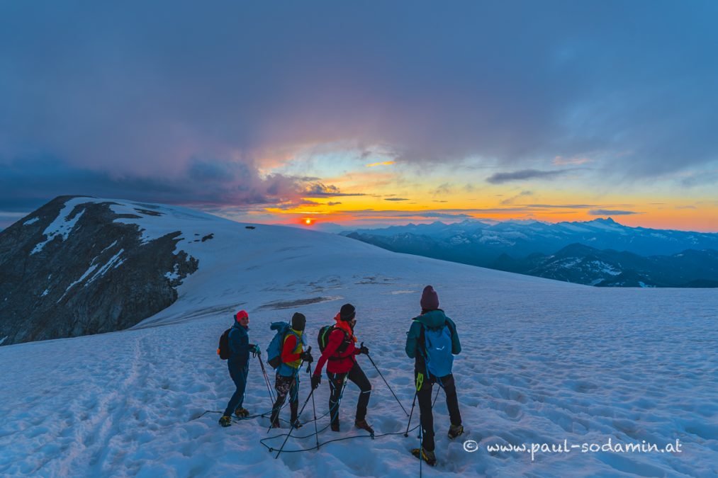 Großvenediger 3666 m, mit den Mädels unterwegs