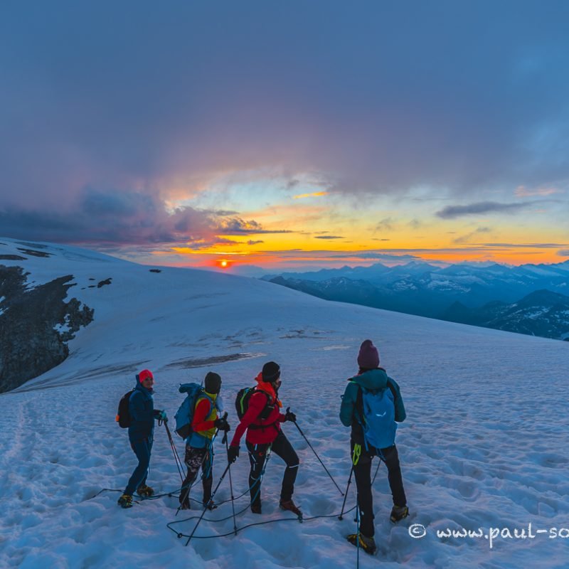 Großvenediger 3666 m, mit den Mädels unterwegs