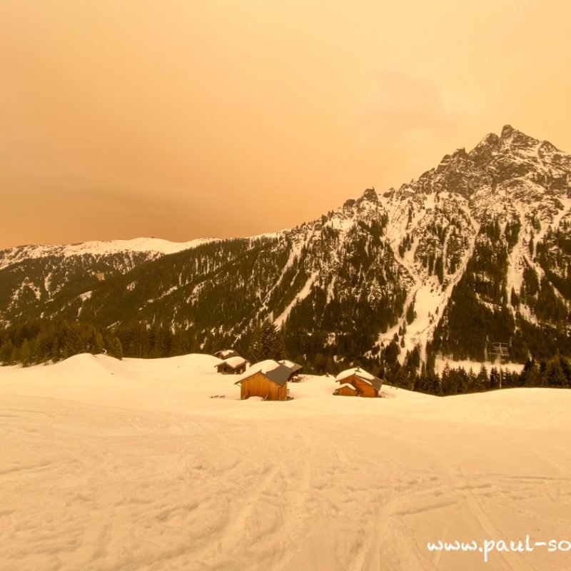 Skitour Röbialpe  ,- Sahara Staub  –  Gargellen im Montafon