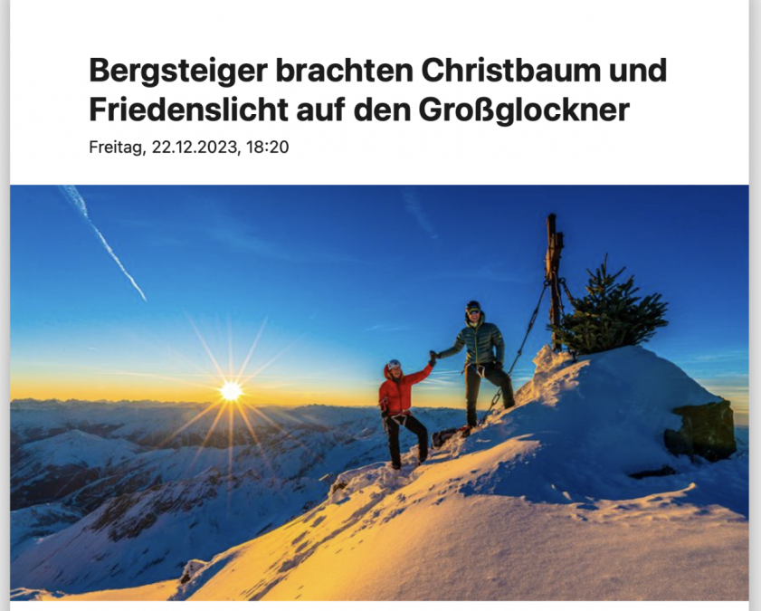 Salzburg ORF.at  –  Erstmals Lichterbaum auf den Großglockner