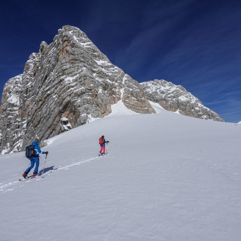 die Dachstein-Überquerung mit Pulverschnee