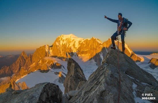 Aiguilles de Rochefort 4001 m und Dent du Geant 4013m