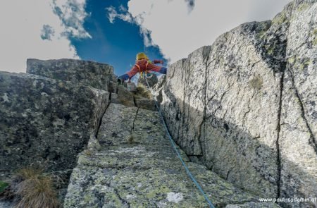 Der Gamskögelgrat (UIAA 4-) in den Niederen Tauern.12