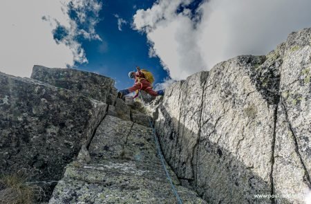 Der Gamskögelgrat (UIAA 4-) in den Niederen Tauern.13