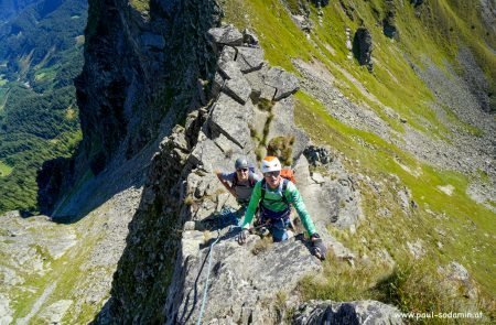 Der Gamskögelgrat (UIAA 4-) in den Niederen Tauern.6