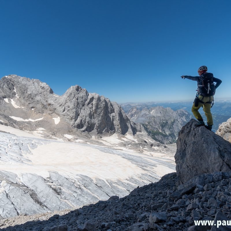 Der Hohe Dachstein, 2995m,  Schulteranstieg