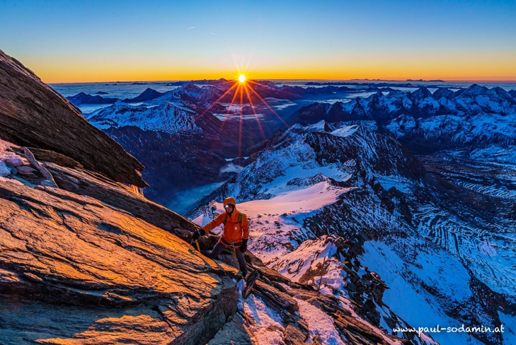 Großglockner 3798 m, bei Sonnenaufgang