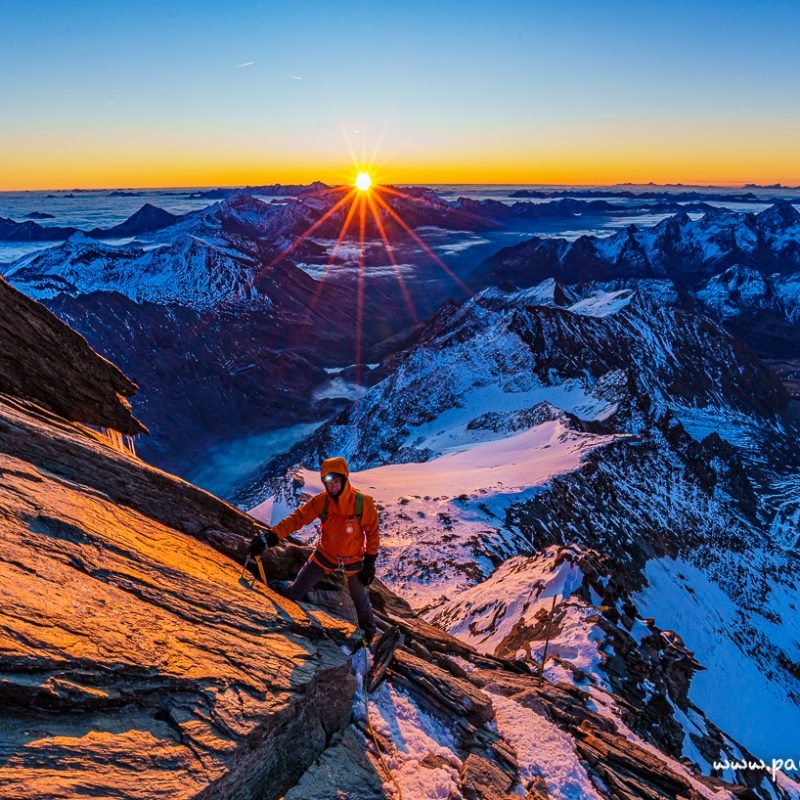 Großglockner 3798 m, bei Sonnenaufgang