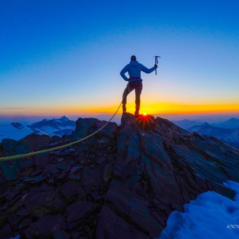 Sonnenaufgang am Großglockner 3798m, seine Majestät