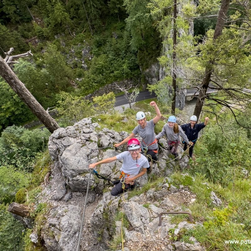 Klettersteig in Johnsbachtal im Nationalpark Gesäuse