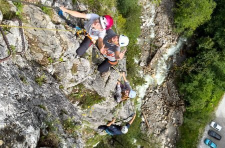 Klettersteig in Johnsbachtal im Nationalpark Gesäuse. 7