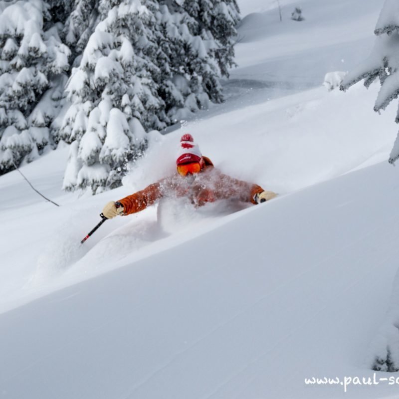 Pulverschnee im Nationalpark Gesäuse  mit Bergführer Paul Sodamin