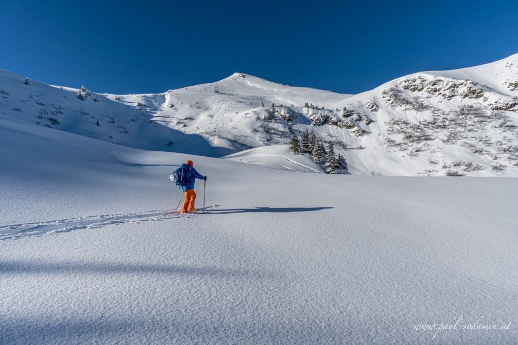 Skitour im Pulverschnee  Blaseneck im Nationalpark Gesäuse, 1969 m