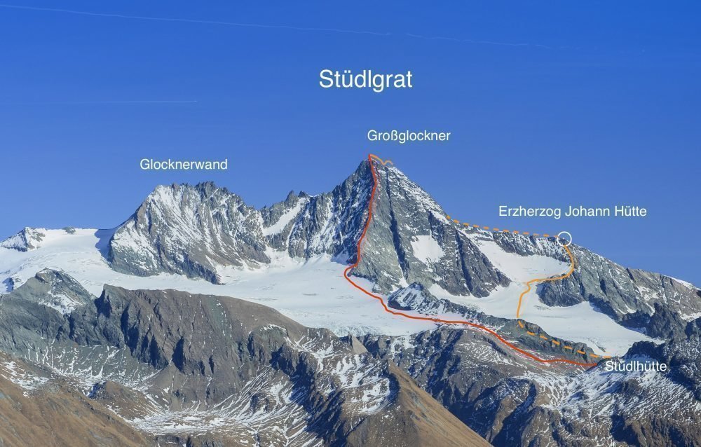 Großglockner Stüdlgrat mit Bergführer