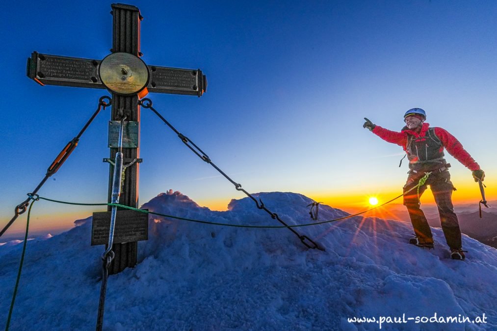 Top of Austria, Großglockner, 3798 m, bei Sonnenaufgang