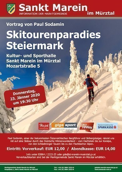 23.01.2020 – Vortrag Schitourenparadies Steiermark -St.Marain