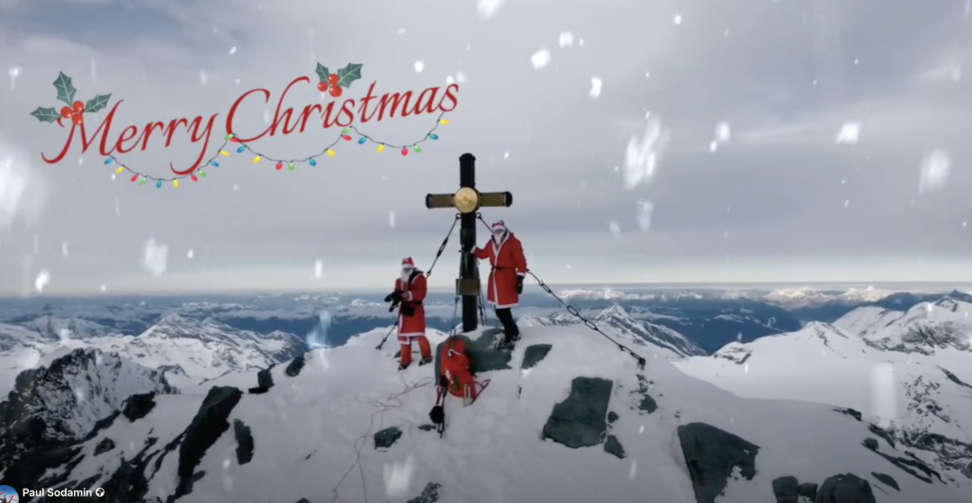 Weihnachtsmänner erobern den Großglockner